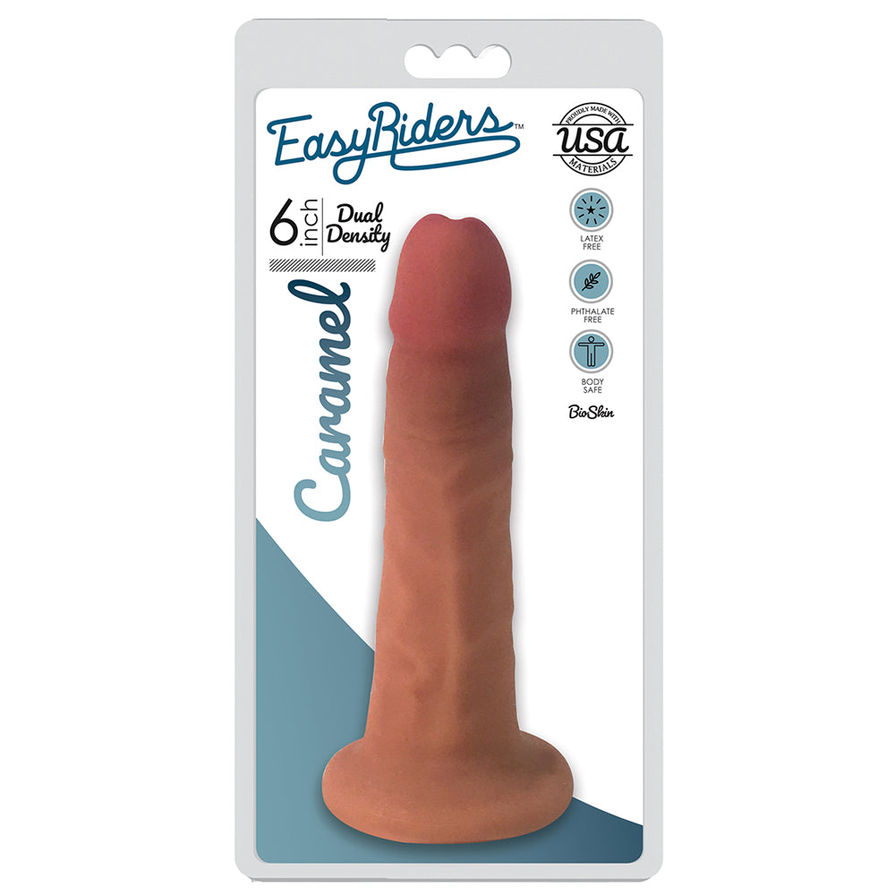 Easy Riders 6" Slim Bioskin Dong Carmel | 653078939620 | Available at EroticWarehouse.com