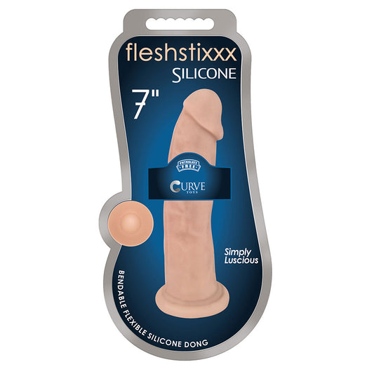 Fleshstixxx 7" Silicone Dildo Vanilla | 653078940121 | Available at EroticWarehouse.com