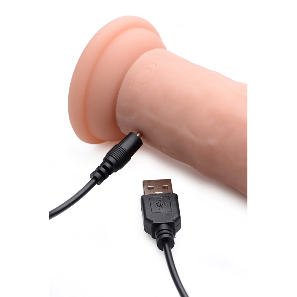 Big Shot 7" Liquid Silicone Vibrating Dildo Without Balls Light | 653078940558 | Available at EroticWarehouse.com