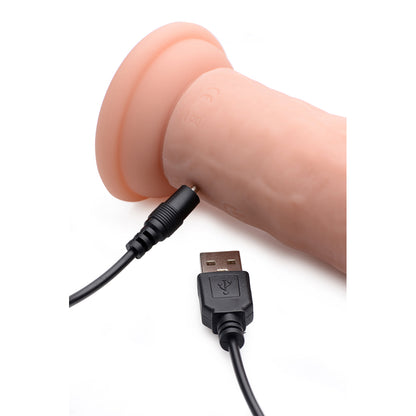 Big Shot 7" Liquid Silicone Vibrating Dildo Without Balls Light | 653078940558 | Available at EroticWarehouse.com