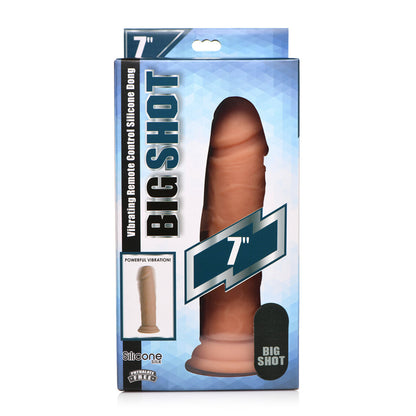 Big Shot 7" Liquid Silicone Vibrating Dildo Without Balls Light | 653078940558 | Available at EroticWarehouse.com