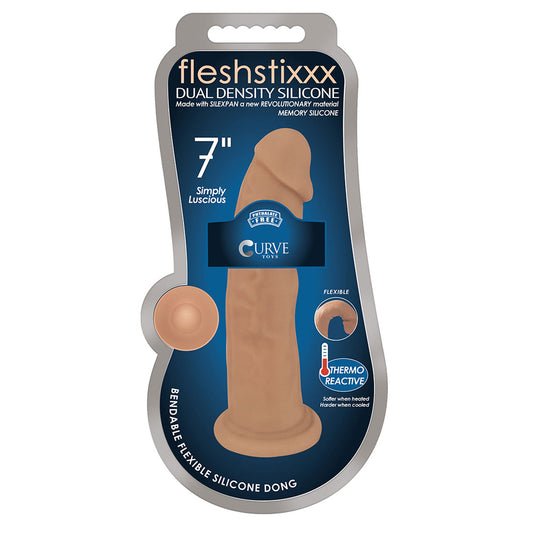 Fleshstixxx 7" Silicone Dildo No Balls Latte | 653078940633 | Available at EroticWarehouse.com