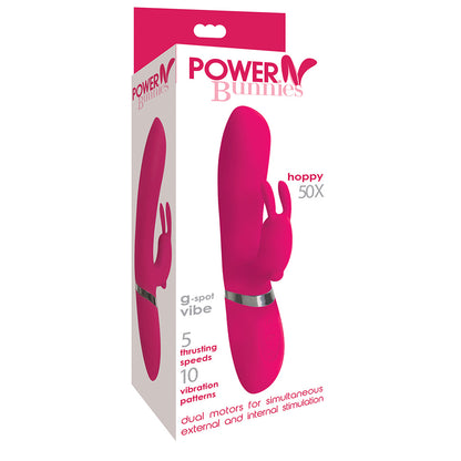 Power Bunnies Hoppy 50X Pink | 653078941036 | Available at EroticWarehouse.com