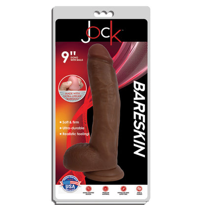 Jock 9" Bareskin Dong With Balls Latte | 653078941272 | Available at EroticWarehouse.com