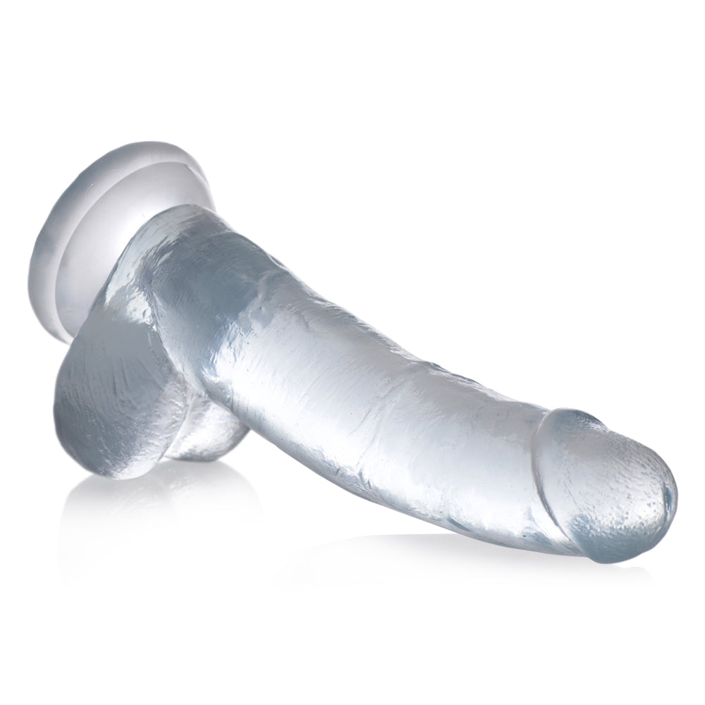 Jock C-Thru 9" Clear Tpe Dildo With Balls | 653078941678 | Available at EroticWarehouse.com