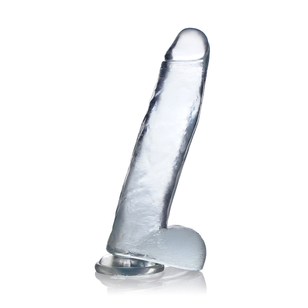 Jock C-Thru 11" Clear Tpe Dildo With Balls | 653078941708 | Available at EroticWarehouse.com