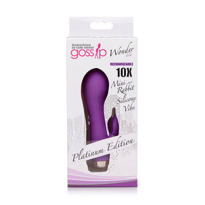 Gossip Wonder 10X Rechargeable Mini Rabbit Violet | 653078941852 | Available at EroticWarehouse.com