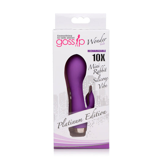 Gossip Wonder 10X Rechargeable Mini Rabbit Violet | 653078941852 | Available at EroticWarehouse.com