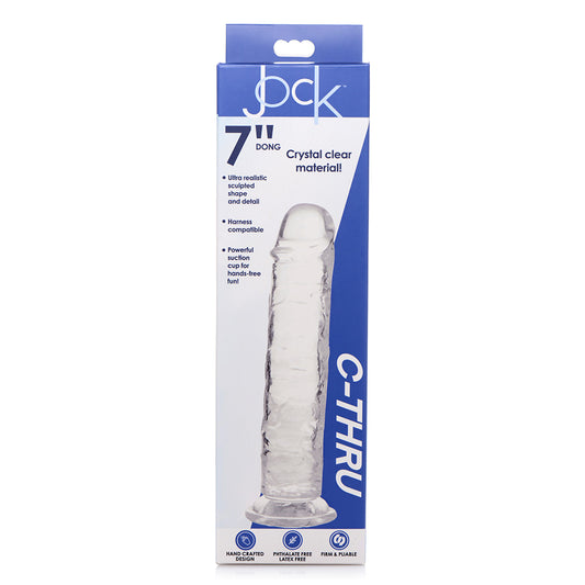 Jock C-Thru Slim 7" Clear Tpe Dildo | 653078941869 | Available at EroticWarehouse.com