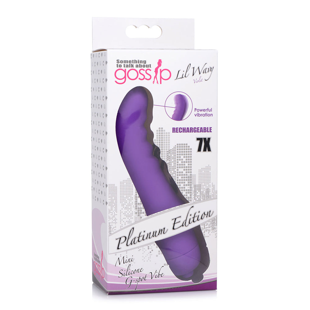 Lil Wavy 7X Silicone Rechargeable Mini G Spot Vibe Violet | 653078942019 | Available at EroticWarehouse.com