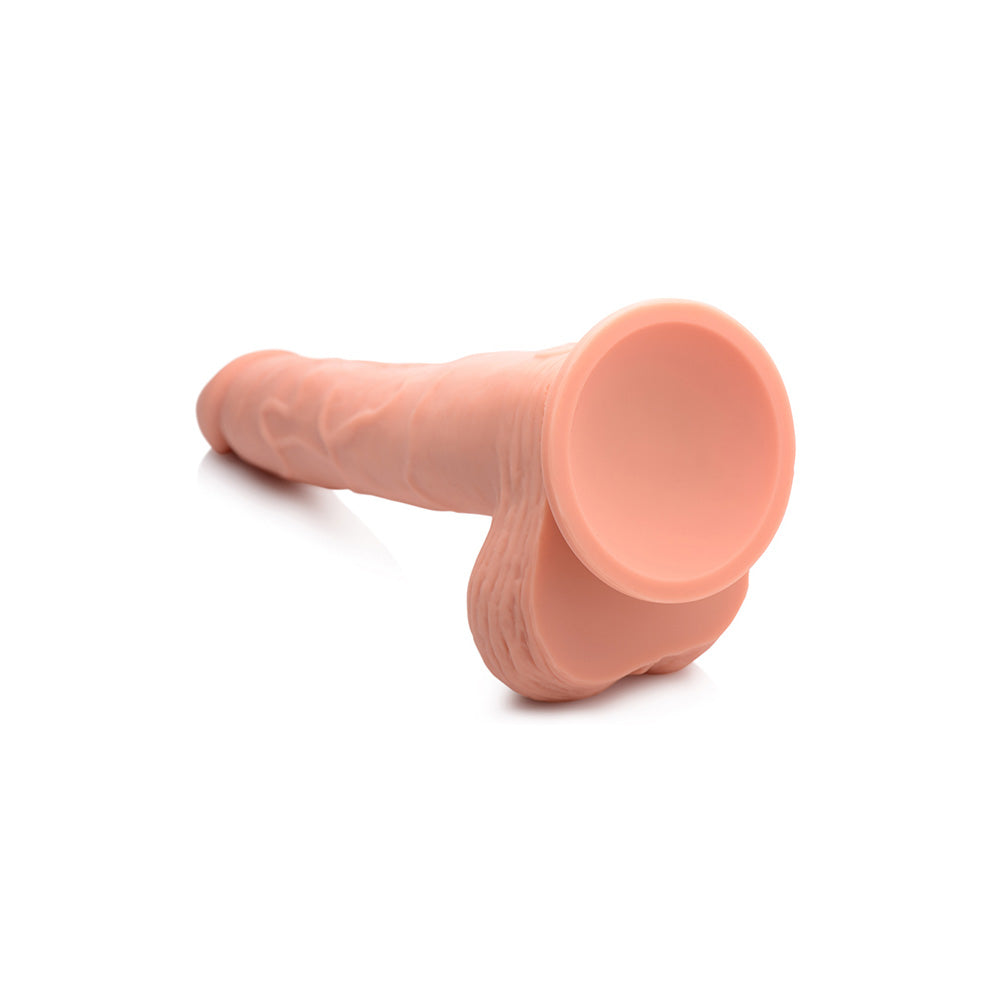 Easy Riders 8" Thrusting Dildo With Balls Light | 653078942071 | Available at EroticWarehouse.com