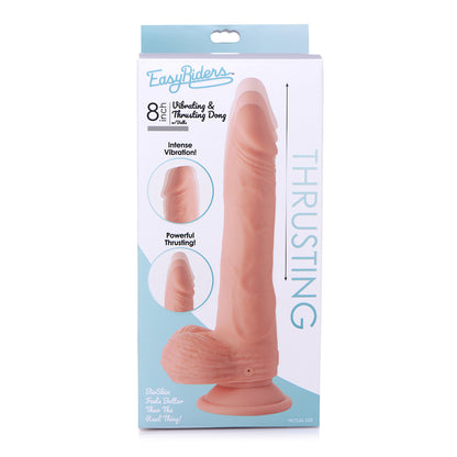Easy Riders 8" Thrusting Dildo With Balls Light | 653078942071 | Available at EroticWarehouse.com