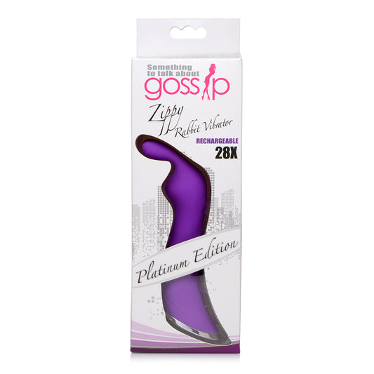 Zippy 28X Silicone Rabbit Clit Stim Vibrator Violet | 653078942149 | Available at EroticWarehouse.com