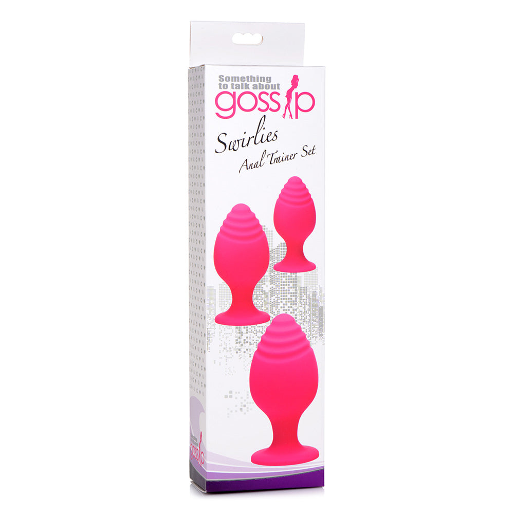 Swirlies Silicone Anal Trainer Set Magenta | 653078942156 | Available at EroticWarehouse.com