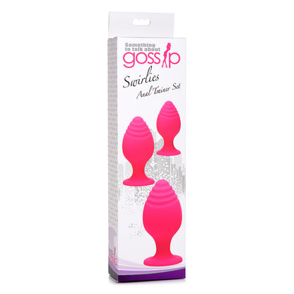 Swirlies Silicone Anal Trainer Set Magenta | 653078942156 | Available at EroticWarehouse.com