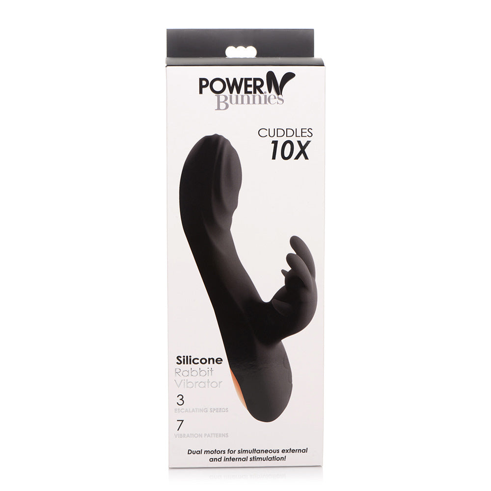 Power Bunnies Cuddles 10X Rabbit Black | 653078942453 | Available at EroticWarehouse.com