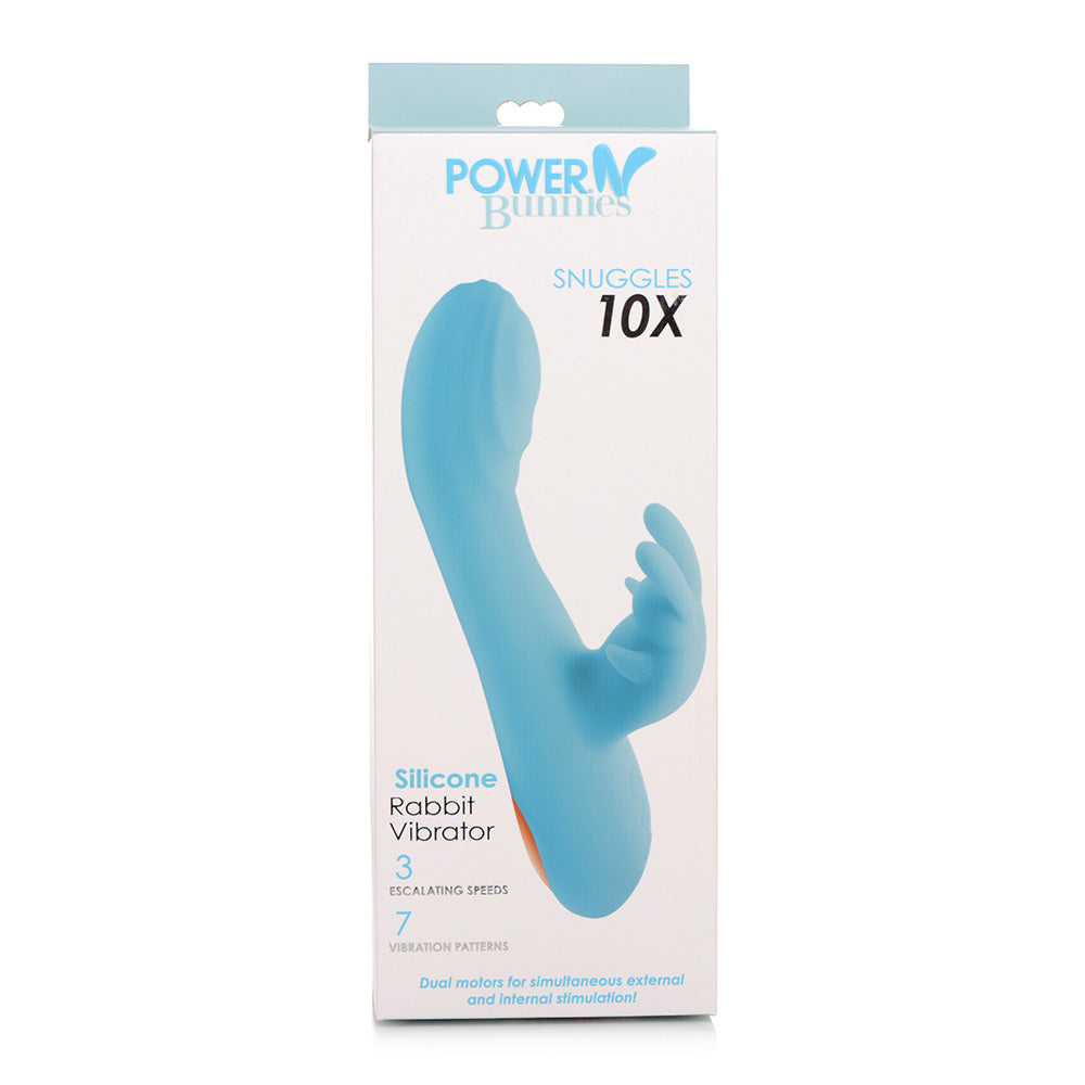 Power Bunnies Snuggles 10X Rabbit Teal | 653078942477 | Available at EroticWarehouse.com