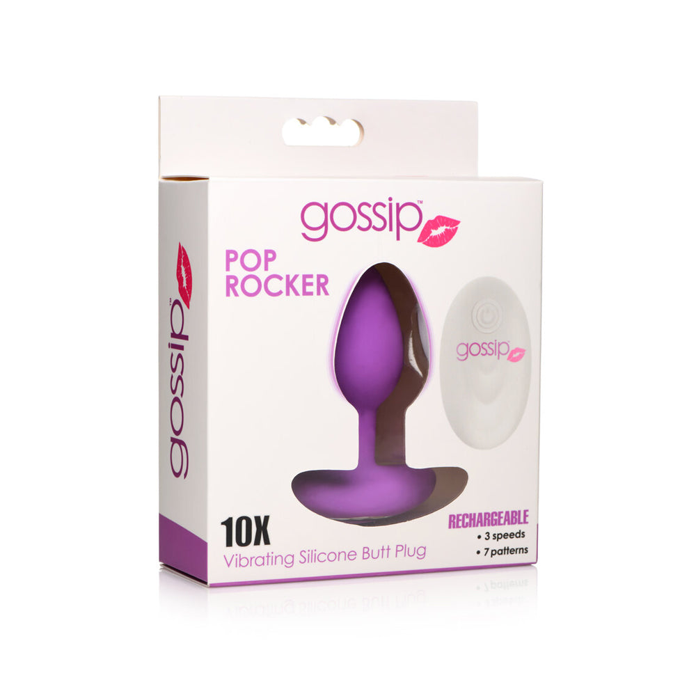 Gossip Pop Rocker 10 Function Rechargeable Butt Plug Violet | 653078943115 | Available at EroticWarehouse.com