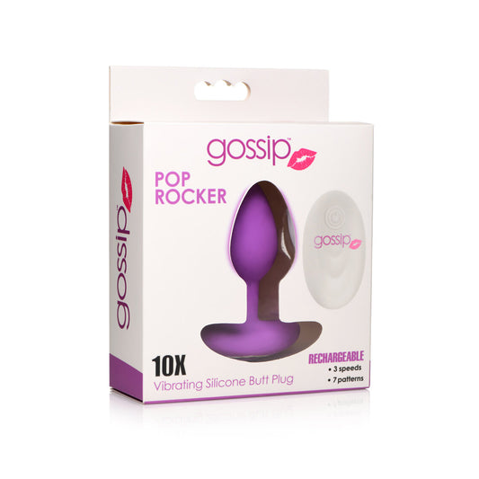 Gossip Pop Rocker 10 Function Rechargeable Butt Plug Violet | 653078943115 | Available at EroticWarehouse.com