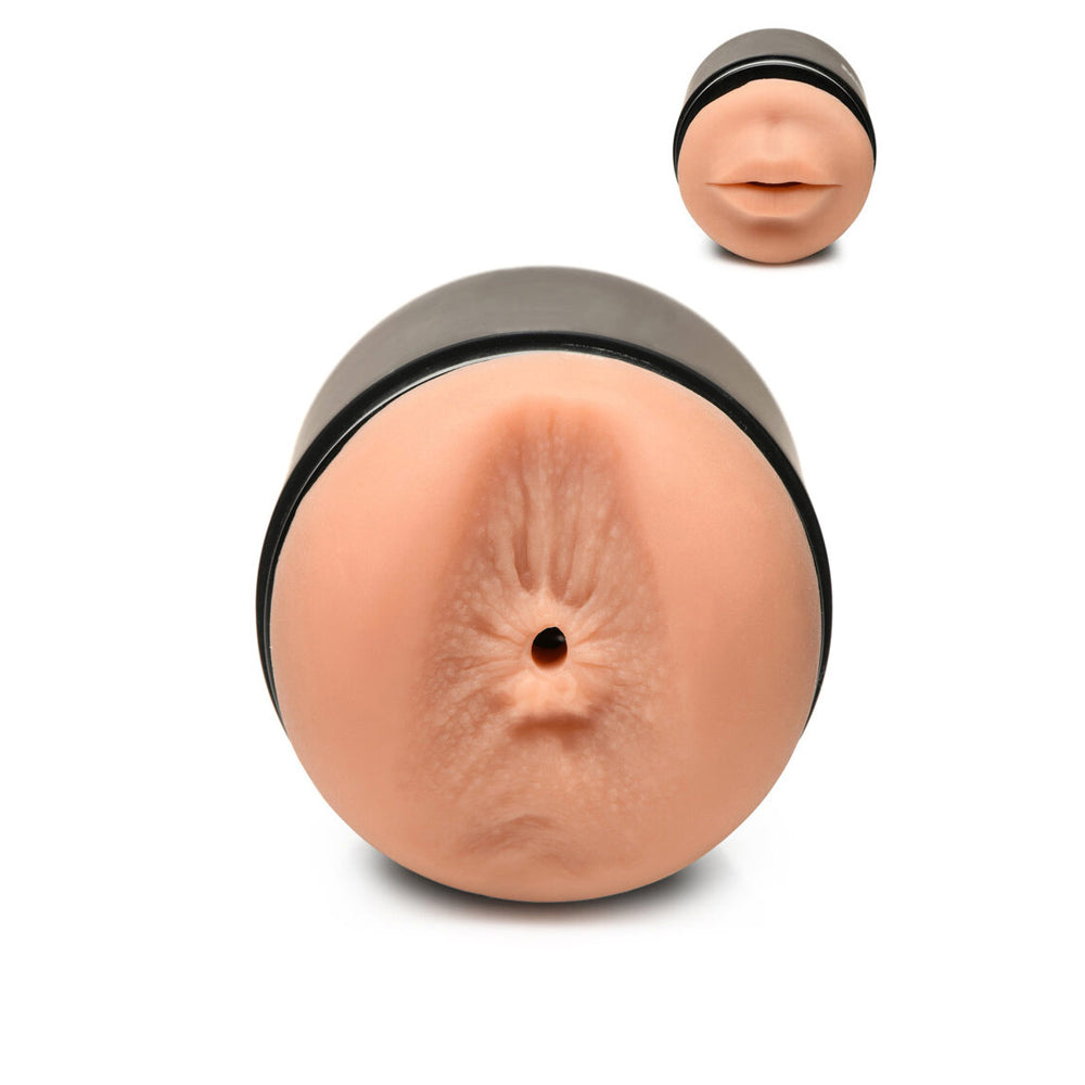 Mistress Double Shot Mini Masturbator Ass & Mouth Medium | 653078943139 | Available at EroticWarehouse.com