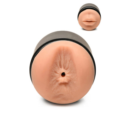 Mistress Double Shot Mini Masturbator Ass & Mouth Medium | 653078943139 | Available at EroticWarehouse.com