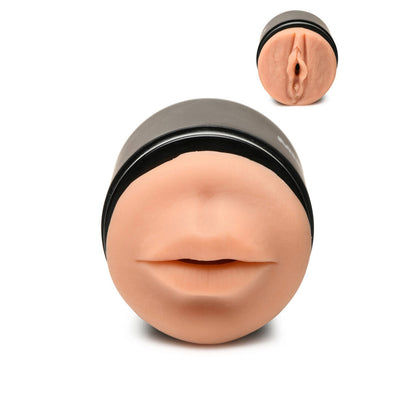 Mistress Double Shot Mini Masturbator Mouth & Pussy Medium | 653078943160 | Available at EroticWarehouse.com