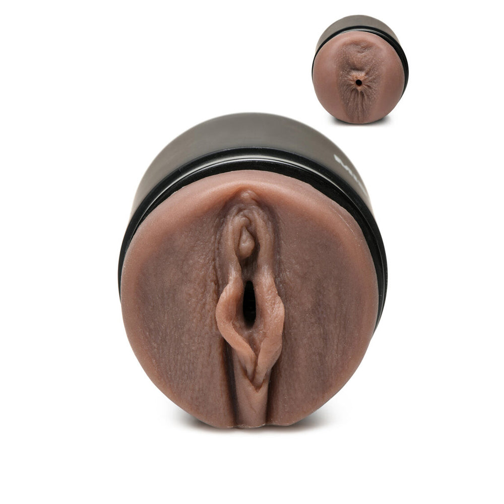 Mistress Double Shot Mini Masturbator Pussy & Ass Dark | 653078943207 | Available at EroticWarehouse.com