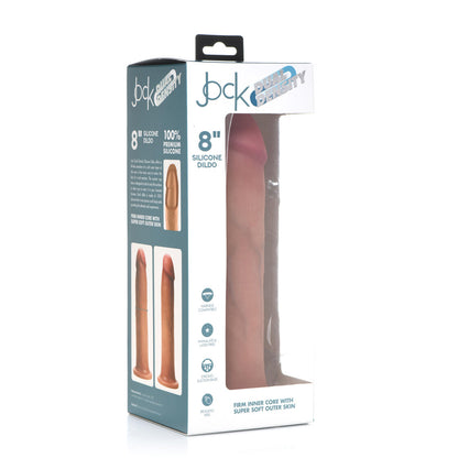 Jock 8" Dual Density Silicone Dildo Light | 653078943245 | Available at EroticWarehouse.com