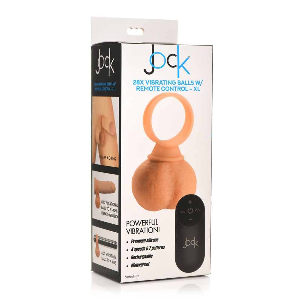 Jock 28X Vibrating Silicone Balls X Large Light | 653078943375 | Available at EroticWarehouse.com