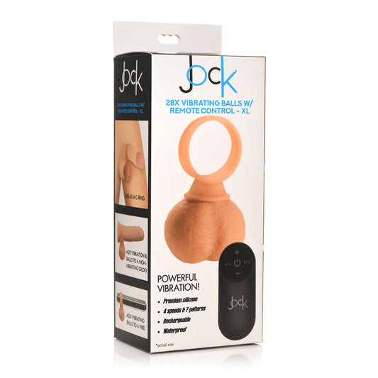 Jock 28X Vibrating Silicone Balls X Large Light | 653078943375 | Available at EroticWarehouse.com