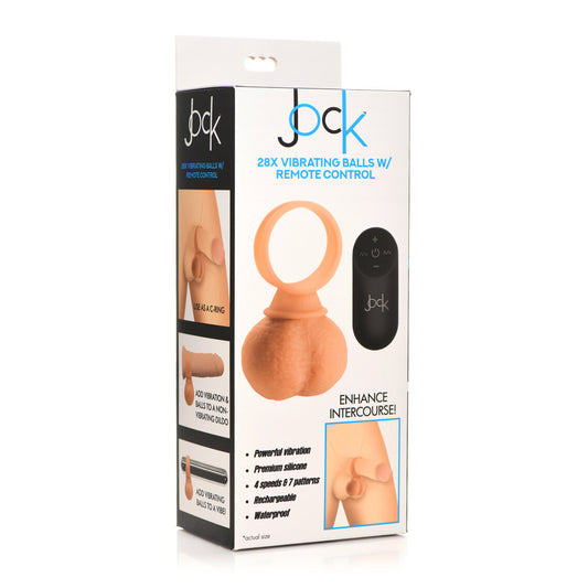 Jock 28X Vibrating Silicone Balls Large Light | 653078943382 | Available at EroticWarehouse.com
