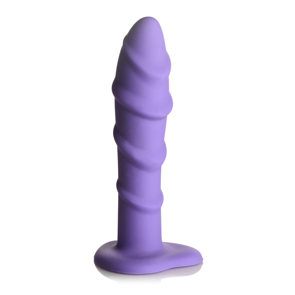 Simply Sweet Swirl Silicone Dildo Purple | 653078943412 | Available at EroticWarehouse.com