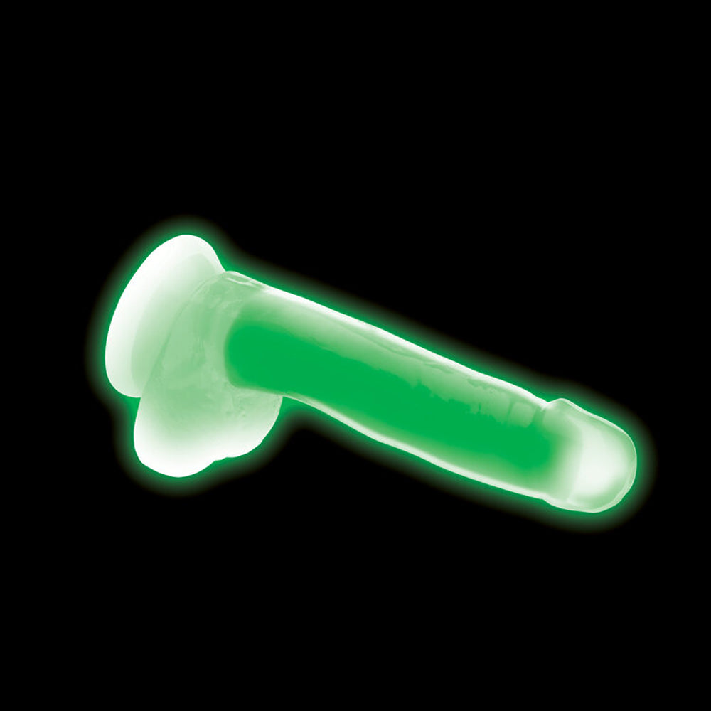 Lollicock 7'' Glow-In-The-Dark Silicone Dildo W/ Balls Green | 653078943504 | Available at EroticWarehouse.com