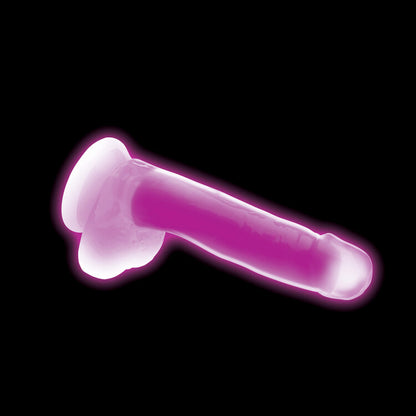 Lollicock 7'' Glow-In-The-Dark Silicone Dildo W/ Balls Purple | 653078943528 | Available at EroticWarehouse.com