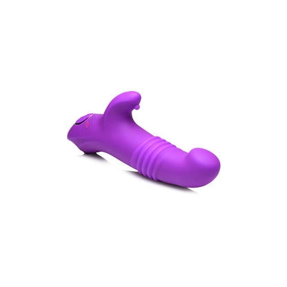Gossip Blasters 7X Thrusting Silicone Rabbit Vibrator Violet | 653078943597 | Available at EroticWarehouse.com