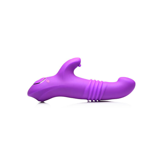 Gossip Blasters 7X Thrusting Silicone Rabbit Vibrator Violet | 653078943597 | Available at EroticWarehouse.com