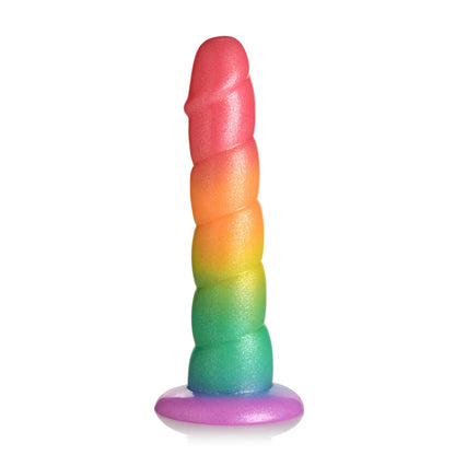Simply Sweet 6.5" Swirl Rainbow Dildo | 653078943658 | Available at EroticWarehouse.com