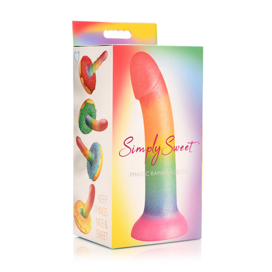 Simply Sweet 6.5" Phallic Rainbow Dildo | 653078943689 | Available at EroticWarehouse.com