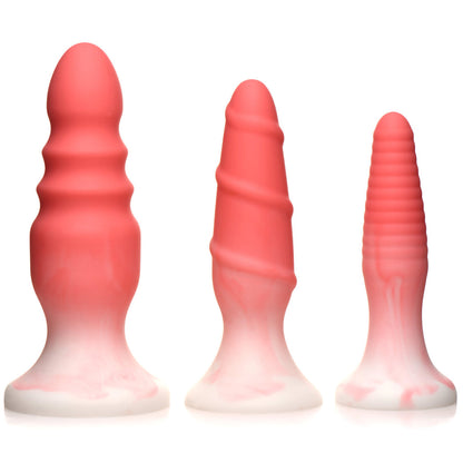 Simply Sweet Silicone Butt Plug Set Blue | 653078943740 | Available at EroticWarehouse.com