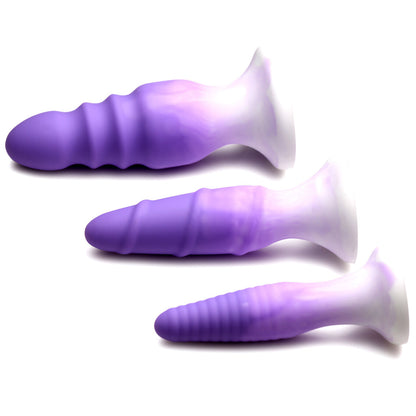 Simply Sweet Silicone Butt Plug Set Purple | 653078943764 | Available at EroticWarehouse.com