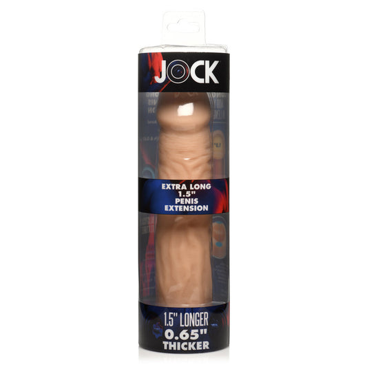 Jock Extra Long 1.5" Penis Extension Sleeve Light | 653078943771 | Available at EroticWarehouse.com