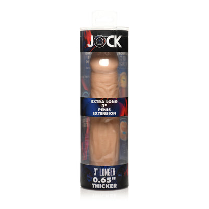 Jock Extra Long 3" Penis Extension Sleeve Light | 653078943801 | Available at EroticWarehouse.com