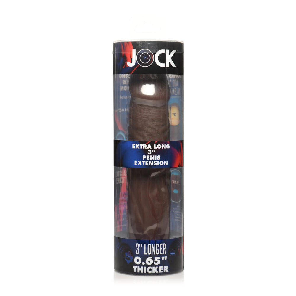 Jock Extra Long 3" Penis Extension Sleeve Dark | 653078943818 | Available at EroticWarehouse.com