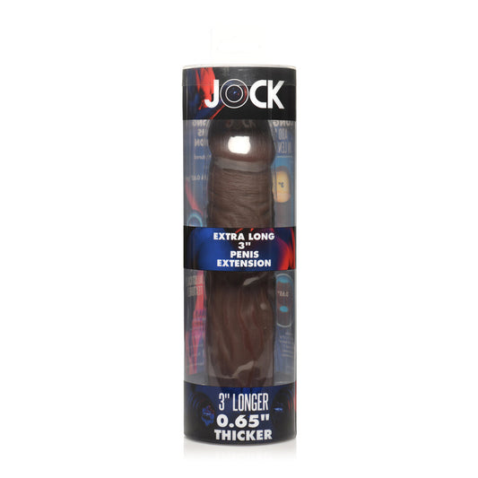 Jock Extra Long 3" Penis Extension Sleeve Dark | 653078943818 | Available at EroticWarehouse.com