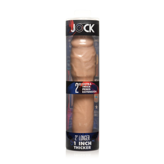 Jock Extra Thick 2" Penis Extension Sleeve Light | 653078943832 | Available at EroticWarehouse.com