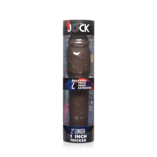 Jock Extra Thick 2" Penis Extension Sleeve Dark | 653078943849 | Available at EroticWarehouse.com