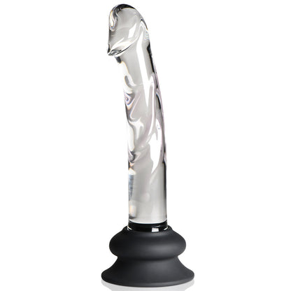 Pleasure Crystals 7" Glass Dildo With Silicone Base | 653078943931 | Available at EroticWarehouse.com