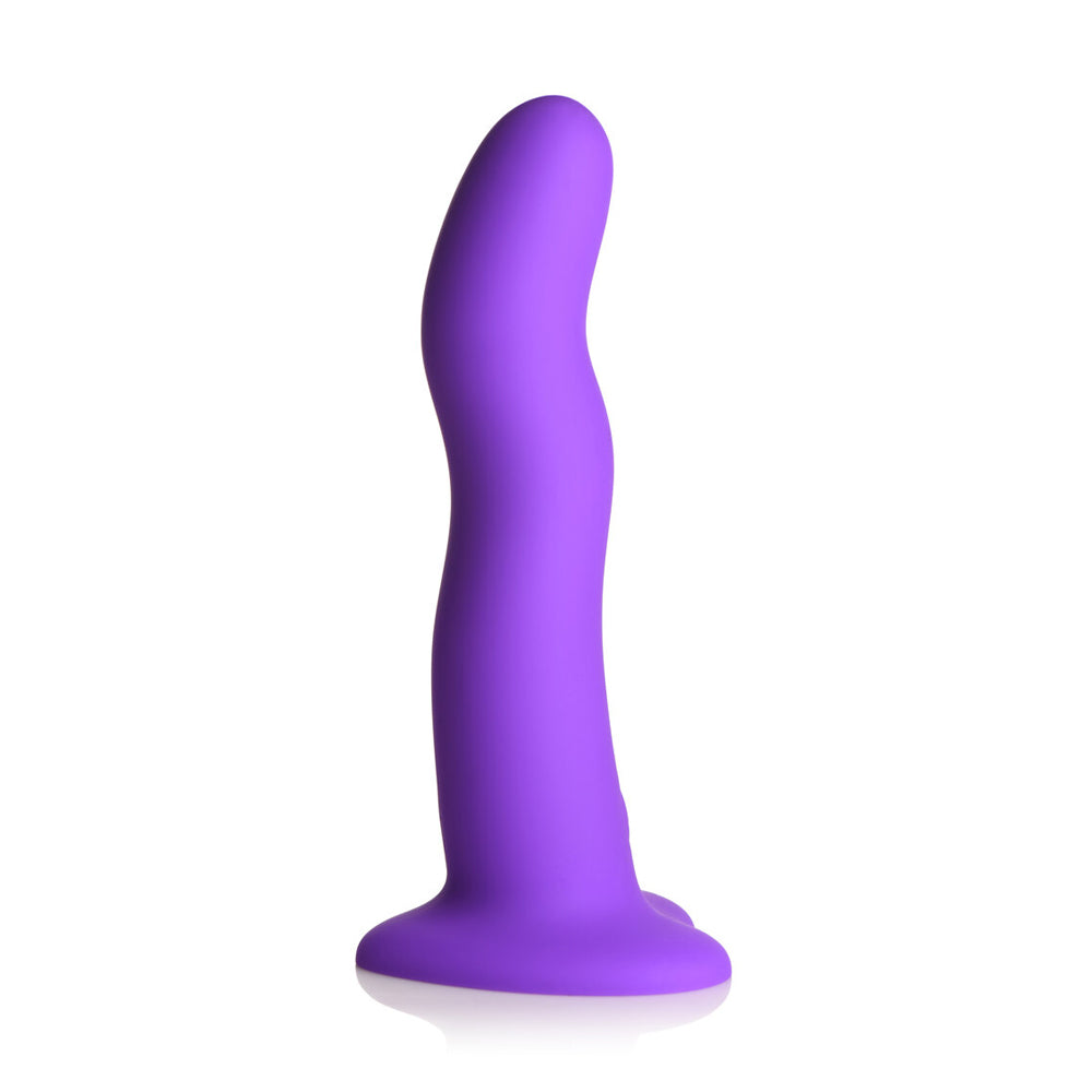 Simply Sweet 21X Vibrating Wavy Silicone Dildo With Remote Purple | 653078944112 | Available at EroticWarehouse.com
