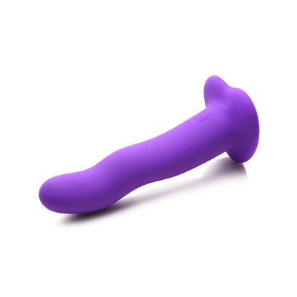 Simply Sweet 21X Vibrating Wavy Silicone Dildo With Remote Purple | 653078944112 | Available at EroticWarehouse.com