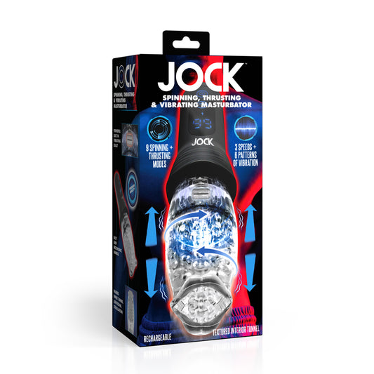Jock Spinning, Thrusting, & Vibrating Masturbator | 653078944846 | Available at EroticWarehouse.com
